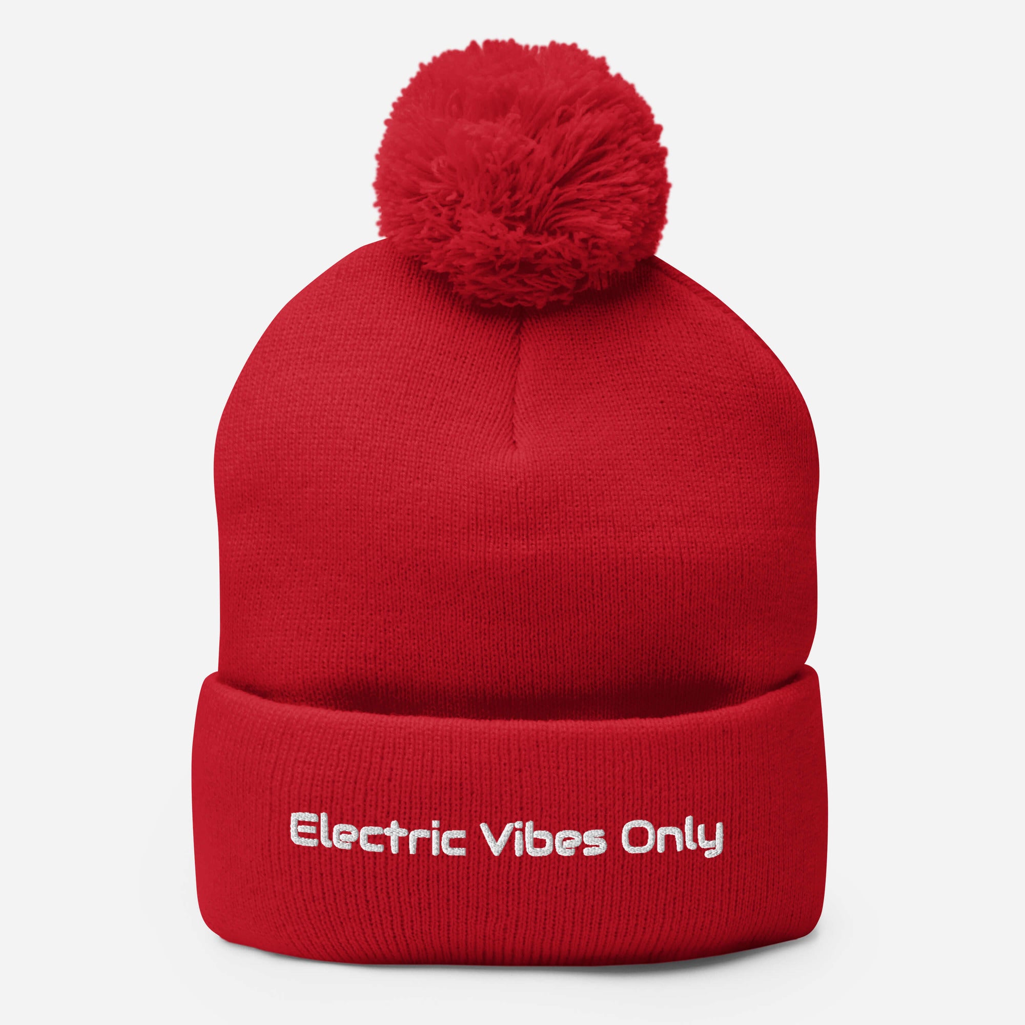 red pom pom beanie.